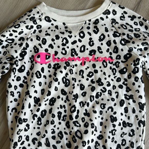 Champion Heritage Girls Classic Fleece Pullover Crewneck Sweatshirt Small - Picture 4 of 6